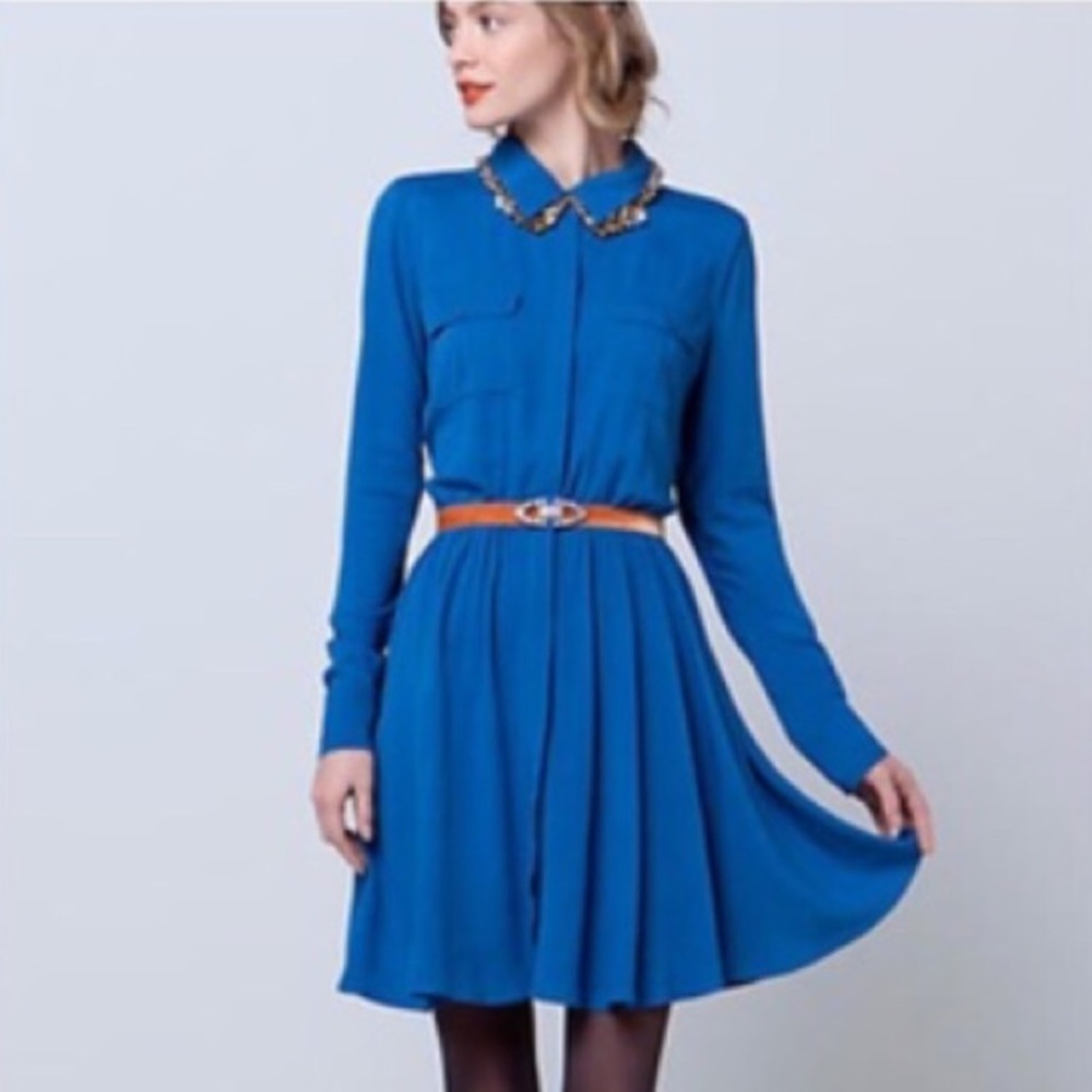 🎈 Maeve Dakota Blue Dress Anthropologie